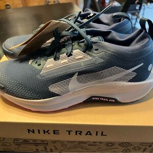 Nike Blue and White Athletic Shoes for Trail Running